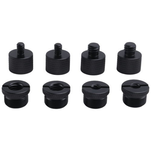 8Pcs Mic Stand Thread Adapter Set,5/8 Female to 3/8 Male Thread