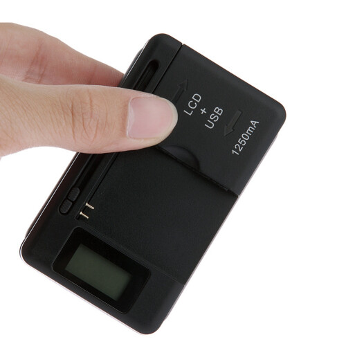 Universal Mobile Battery Charger LCD Indicator Screen US Plug 2