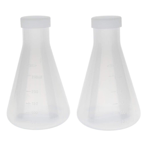 Laboratory Graduated Conical Erlenmeyer Flask,Two Bottles of 250Ml