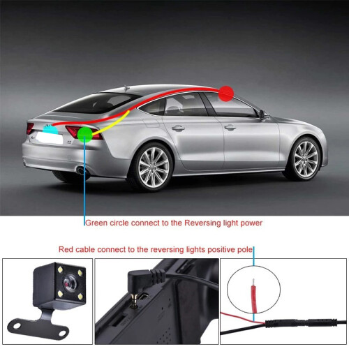 1Pcs 5 Pin Car Rear View Camera Reverse 170 Degree Wide Angle 2