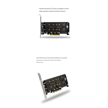 PCI-E X8 Double Disk RAID Card NVME M.2 M KEY SSD Expansion Adapter
