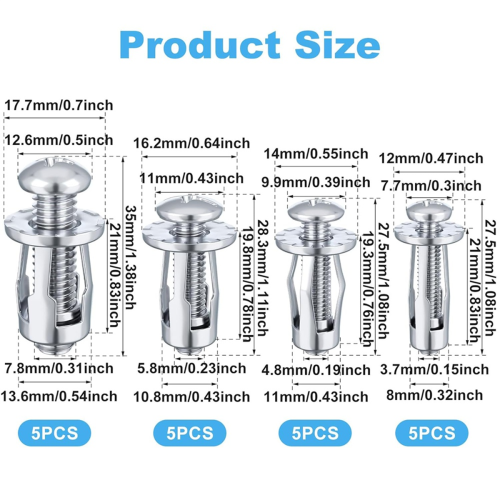 20pcs M 4 M5 M6 M8 Jack Nuts for Securing Plate Frame Container Tag 1