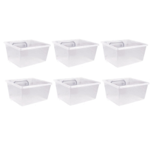 6 Pack Pegboard Clear Bins, Bins Hooks, DIY Fit 1/4 -1/8 Peg Board