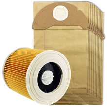 For Wet&Dry Wd2 Vacuum Cleaner Filter And 10x Dust Bags