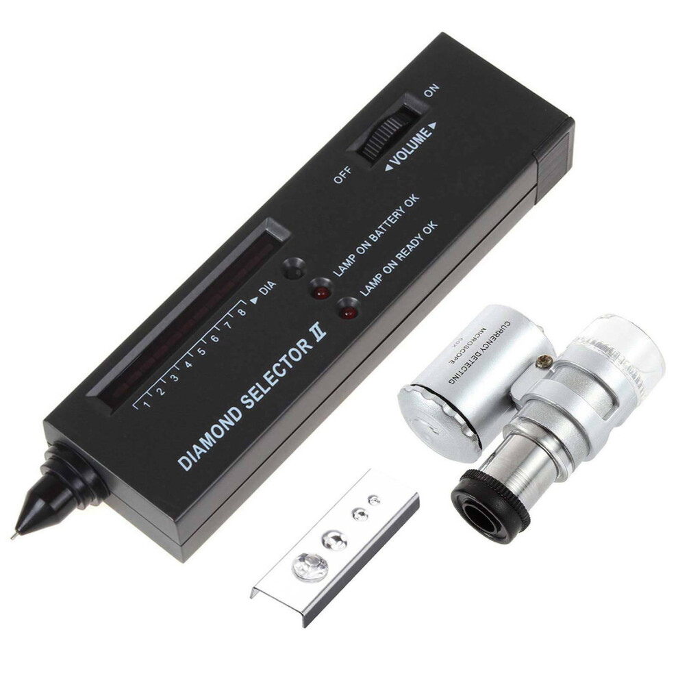 Jeweler Diamond Tool Kit : Diamond Tester - 60X Illuminated Loupe