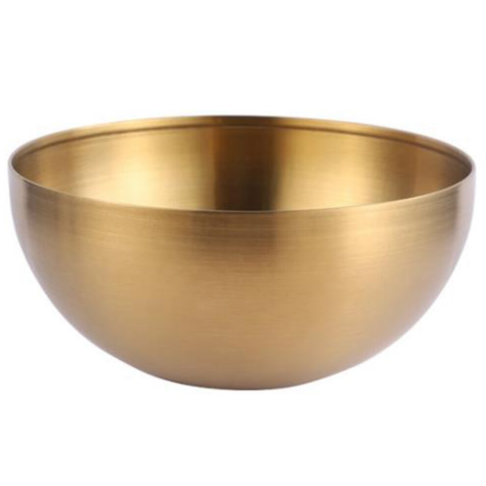 Large Capacity Stainless Steel Salad Bowls Soup Bowl,Gold,15X7CM
