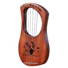 7-string Lyre Harp Mahogany Solid Wooden Metal Strings Stringed Instruments
