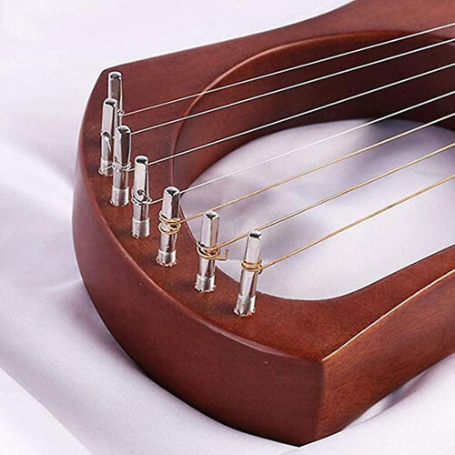 7-string Lyre Harp Mahogany Solid Wooden Metal Strings Stringed Instruments 2