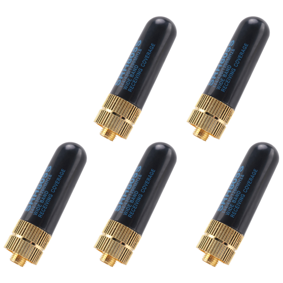 5Pcs/Lot Dual Band Uhf+Vhf Srh805s Sma Female Antenna For Baofeng 4763517317806
