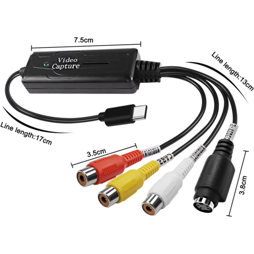 Μετατροπέας AV σε USB C Προσαρμογέας κάρτας λήψης βίντεο 1