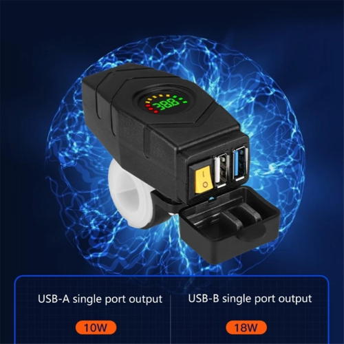 C1FB 20-80V E-Bike Handlebar USB Charger 24/36/48/60V (Blue Light) 1