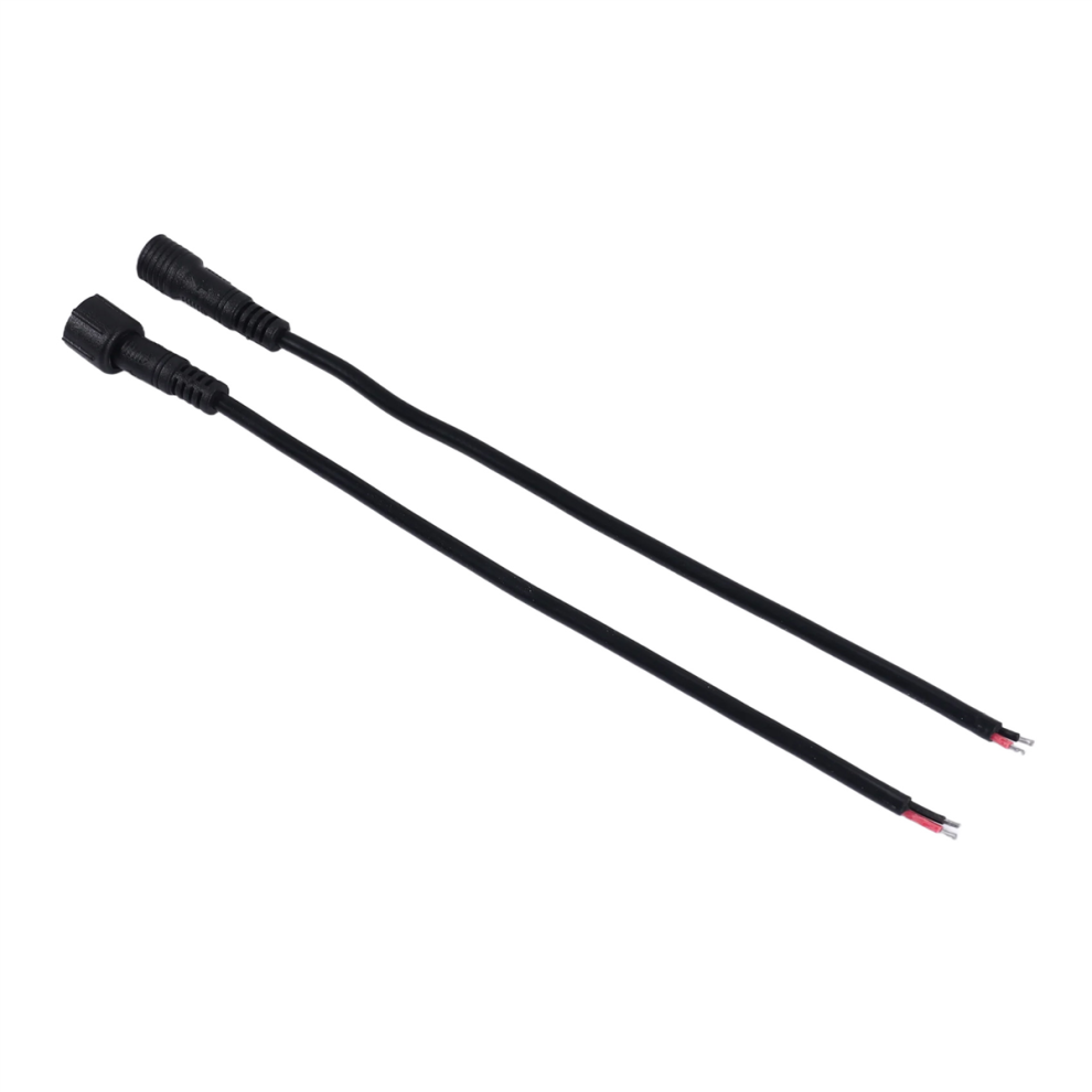 Câble connecteur étanche LED mâle femelle 2 broches noir