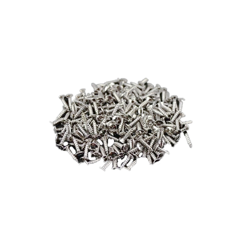 Neznačkové 100Pcs Guitar Pickguard Screws For Fender Strat/Tele Guitar Silver