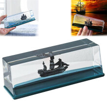 Pirates Of The Caribbean The Black Pearl Cruise Ship Model Fluid Drift Bottle Home Desk Decorations Unsinkable Pirate Boat Collectible Toy Gifts For F