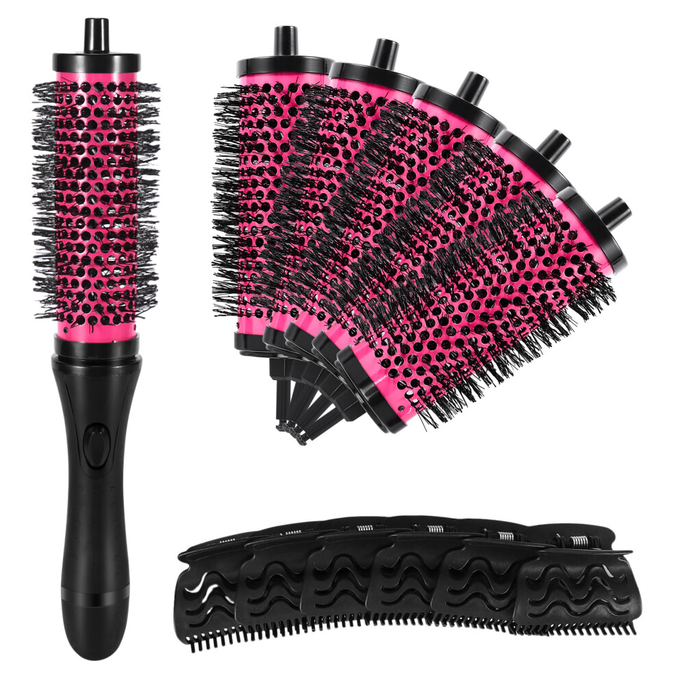 6pcs 3 Sizes Detachable Handle Hair Roller Brush with Clips Curler