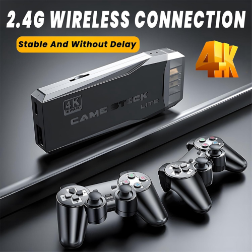 20000+ Games 4K Wireless Game Console, with 2.4G Controllers (64G) 2