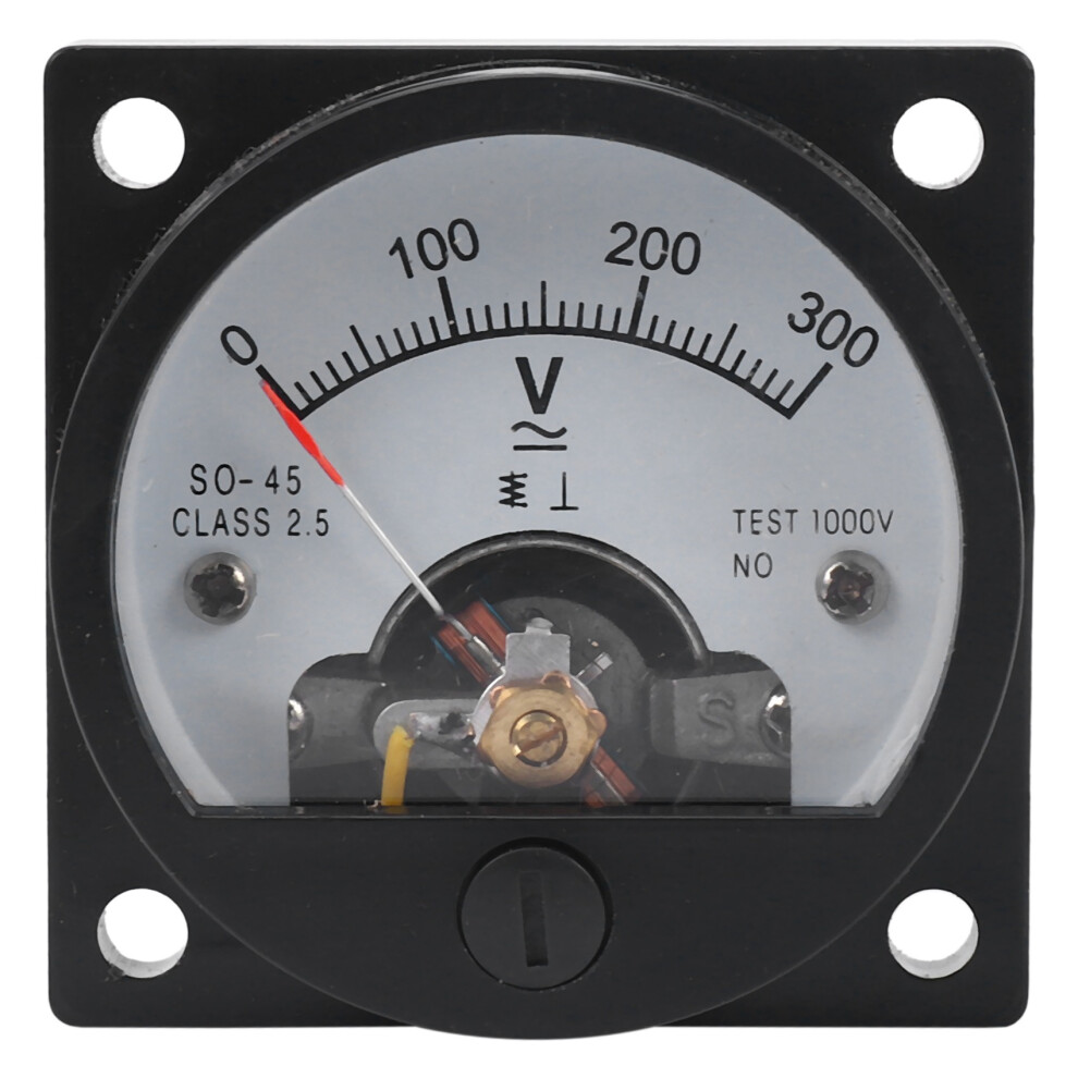 Ac 0-300V Round Analog Dial Panel Meter Voltmeter Gauge Black 4763517313365