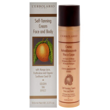 LErbolario Selbstbrunungscreme fr Gesicht und Krper 3,3 oz Selbstbruner goldener Brunungseffekt mit Mangosaft und Sonnenblumenkernl tie