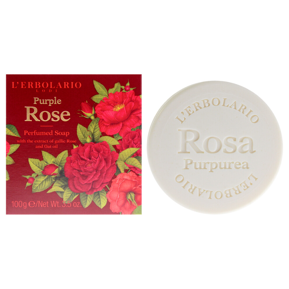 Lerbolario Purple Perfumed Soap - Rose By For - 3.5 Oz Soap 3.5Oz