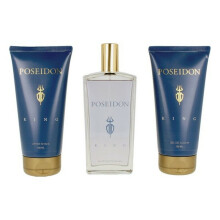 Setti Tuoksu - Poseidon - Kuningas - Eau de Toilette 150ml - Partavesi 150ml - Suihkugeeli 150ml