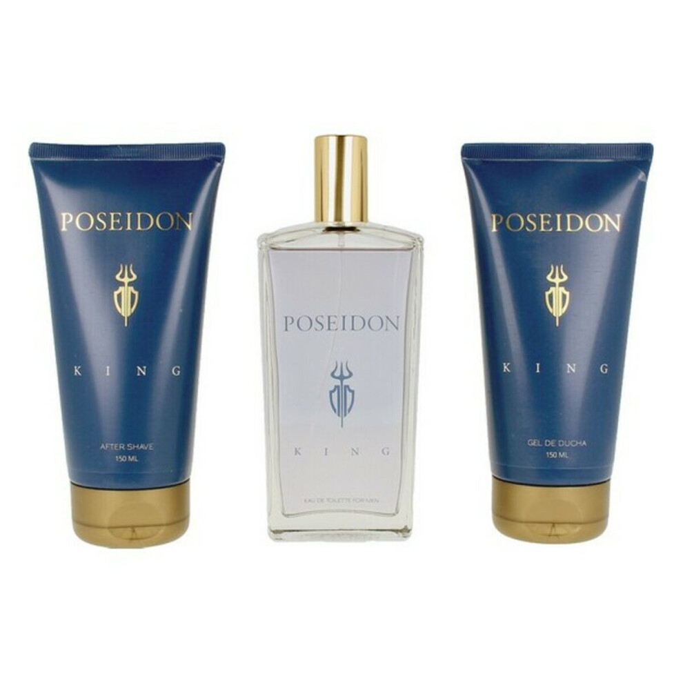 Poseidon Men's Perfume Set The King Edt (3 Pcs) (3 Pcs)