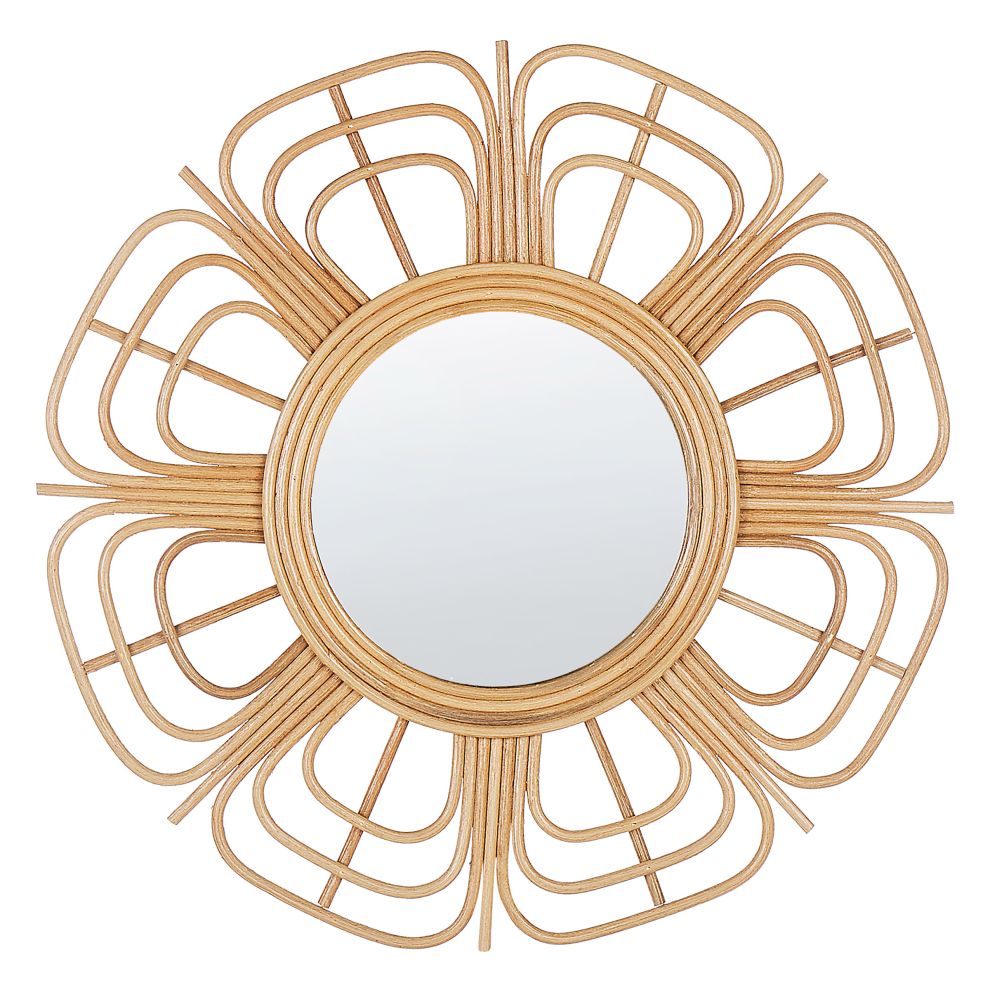 Wall Mirror PASAKU 60 cm 60 cm Rattan Natural