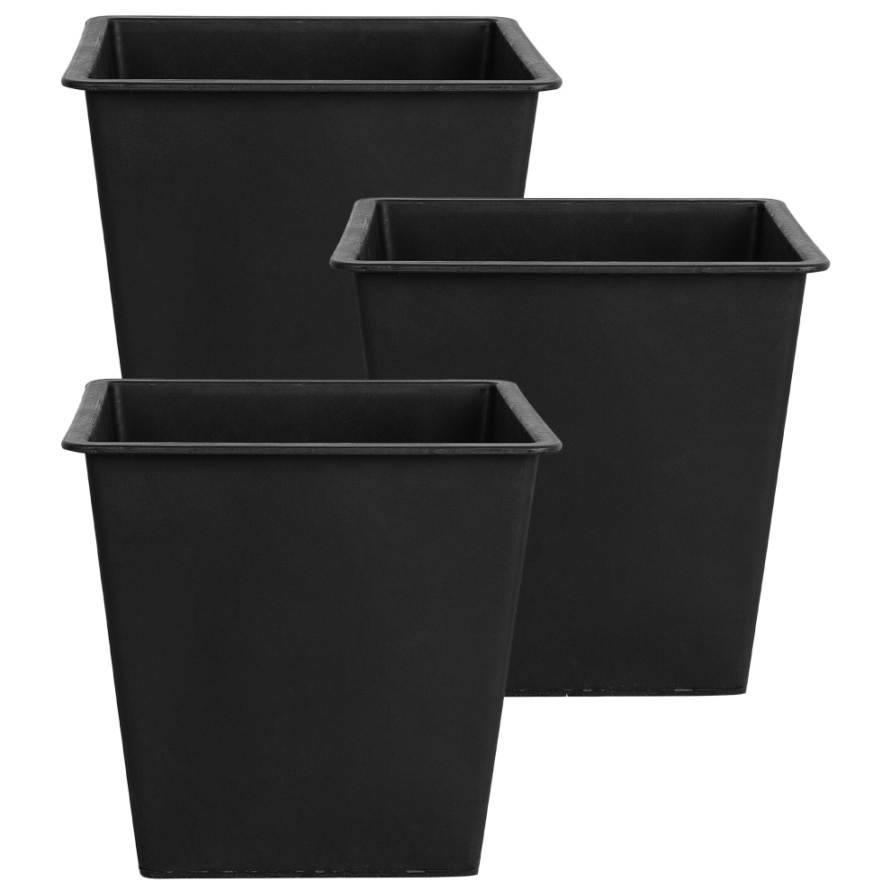 Set of 3 Plant Pots BALZO Synthetic Material 42 cm Black