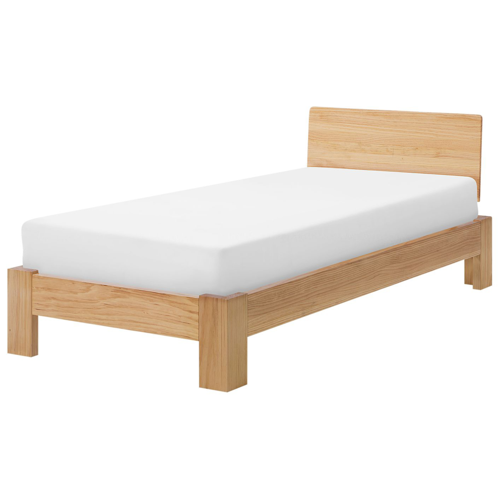 Bed Pine Wood ROYAN 90 x 200 cm (EU Single) Light Brown