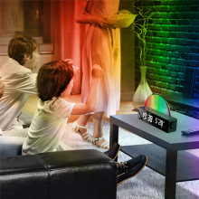 RGB Digitale Wekker Kleurrijk LED Scherm Display Modern Desktop Wekker voor Thuisdecoratie Wit