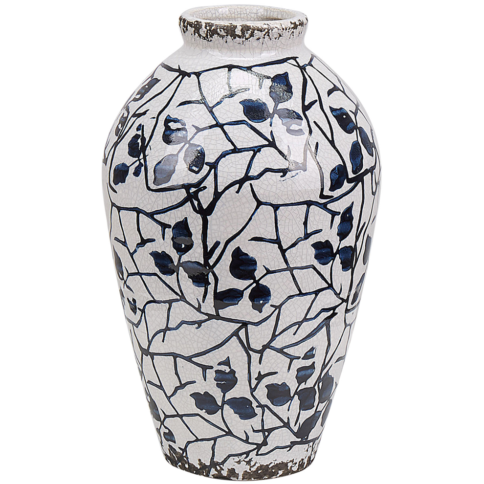 Flower Vase MALLIA Stoneware 20 cm White