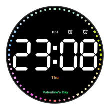 Digitale Wanduhr mit buntem Licht, 10-Zoll-LED-Fernbedienung, Zeitalarm für Wohnzimmer, Büro, Fitnessstudio