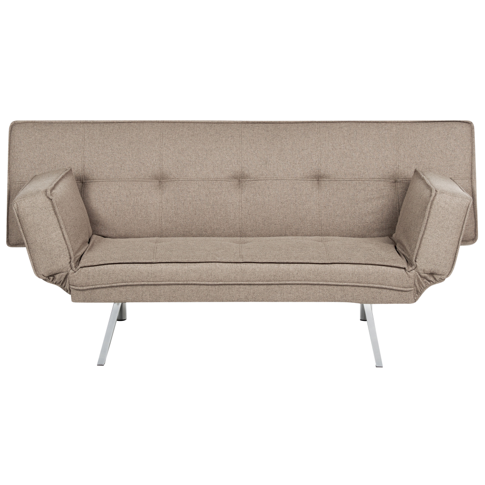 Fabric Sofa Bed Brown BRISTOL