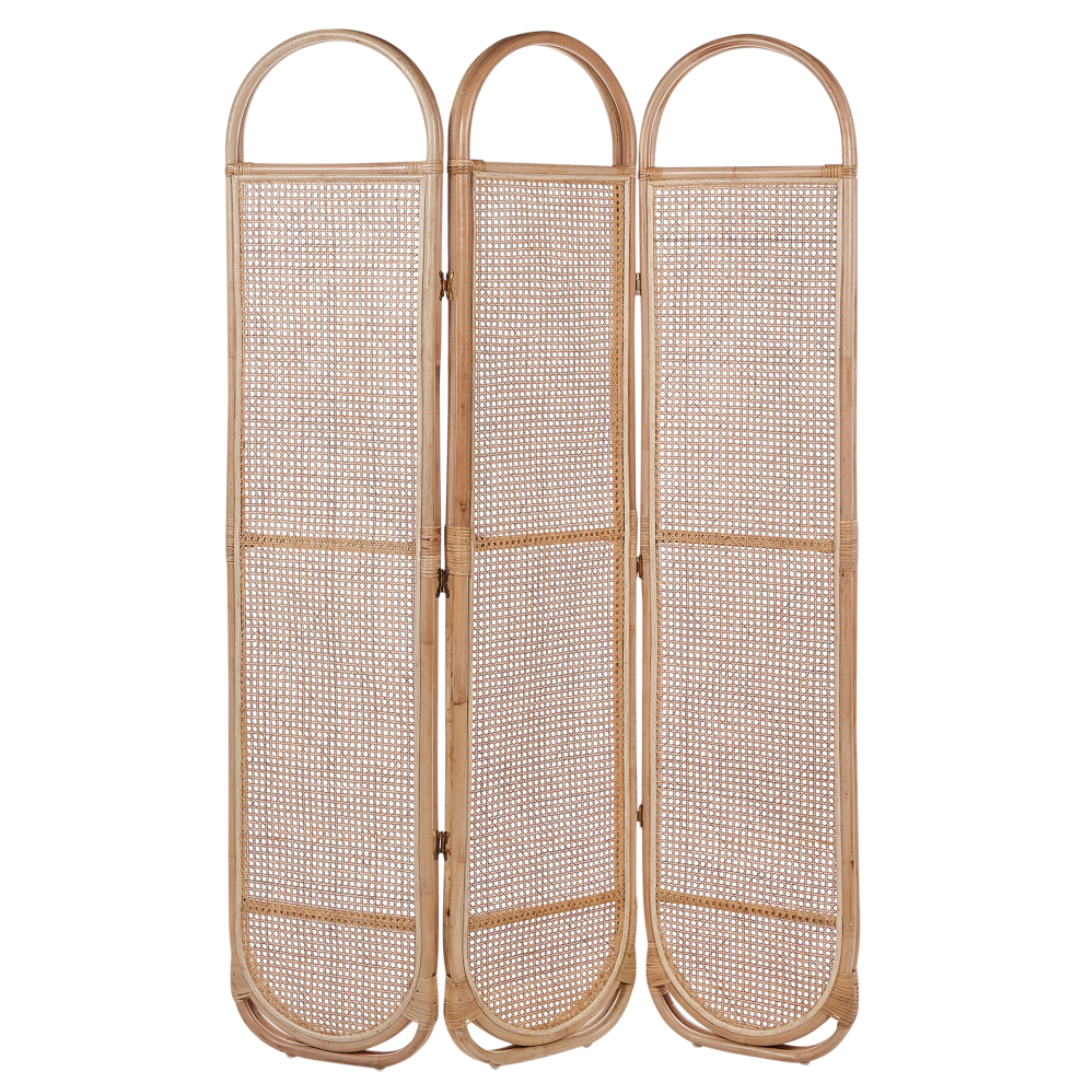 3 Panel Room Divider CORTONA Light Brown 118 cm 180 cm