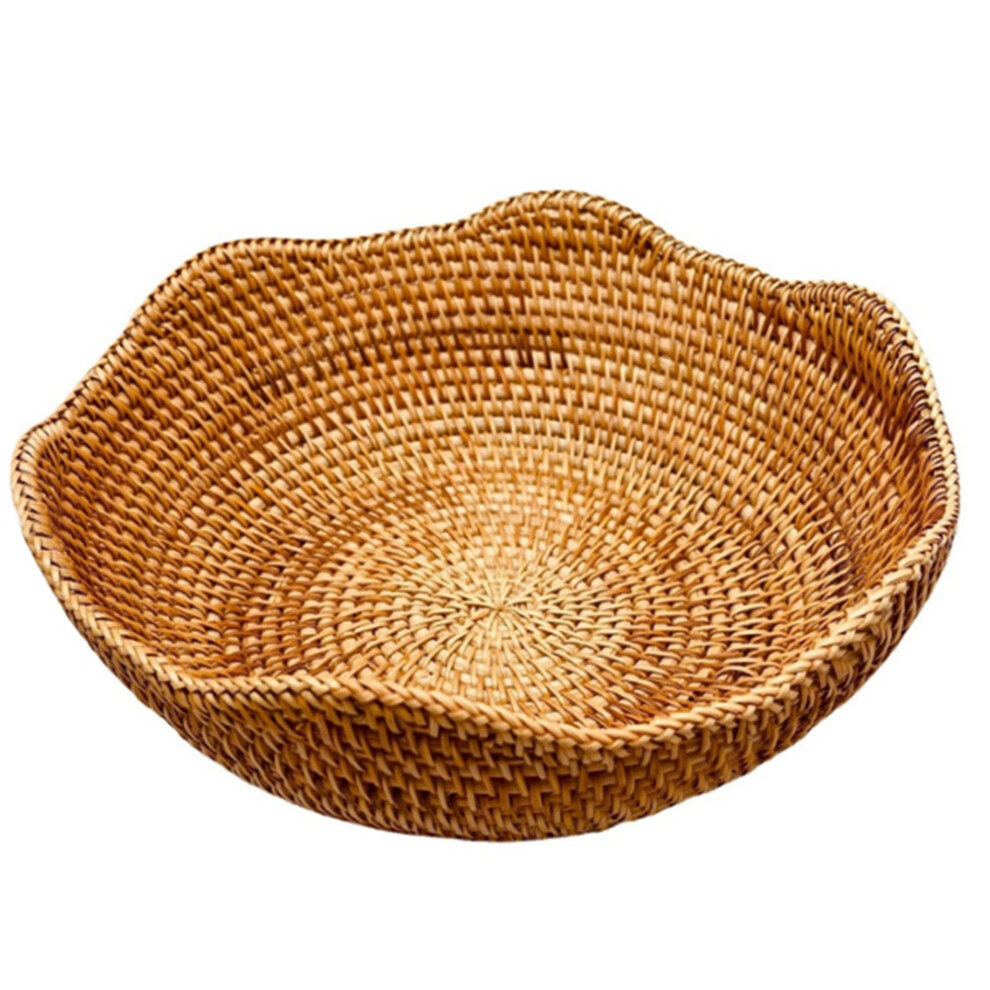 Panier de rangement en rotin pour assiette de fruits, articles divers pour salon, bureau, table basse, S