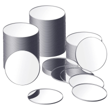 25 stuks acryl miniformaat ronde spiegellijm kleine knutseltegels (3 inch in diameter)