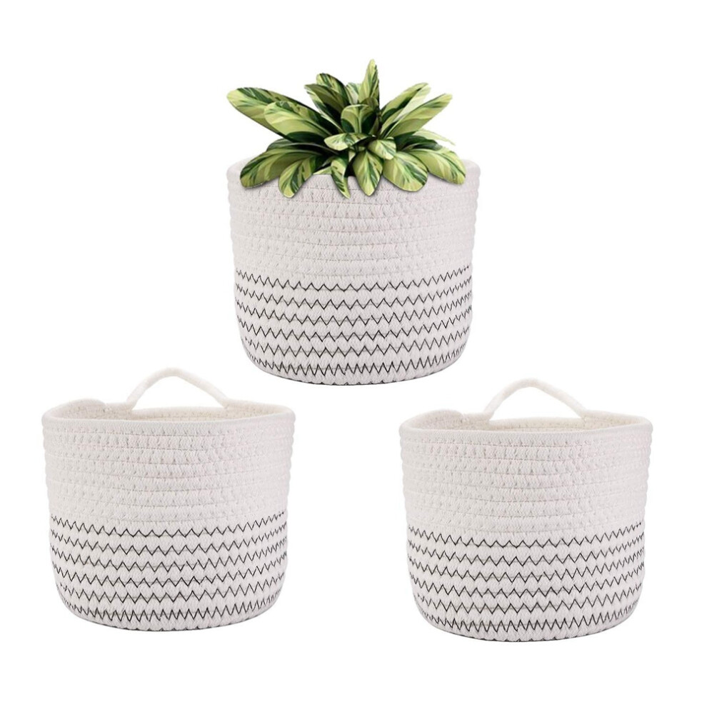 Panier de rangement mural, petit panier en corde, panier organisateur tissé, panier suspendu pour chambre de bébé, clé