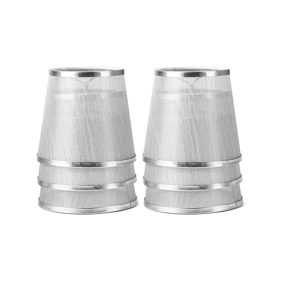 Lot de 6 mini abat-jours en cristal pour lustre, 14 cm, cloche, abat-jour à clipser, organza champagne (argent)