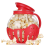 Magnetron Popcorn Maker Emmer Kom Mini Machine Veilig Siliconen Deksel Rood 1
