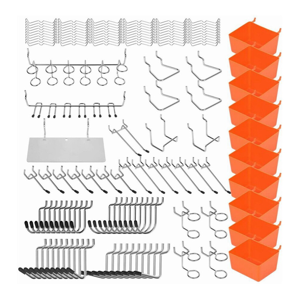 228PCS Crochet de plaque de suspension Classification Variété Costume Garage Étagère de rangement Boîte de cintre à vêtements