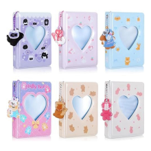 6 ks 3 palcový fotoalbum Mini fotoalbum Love Heart Card Holder 40 vreciek s príveskom medveďa