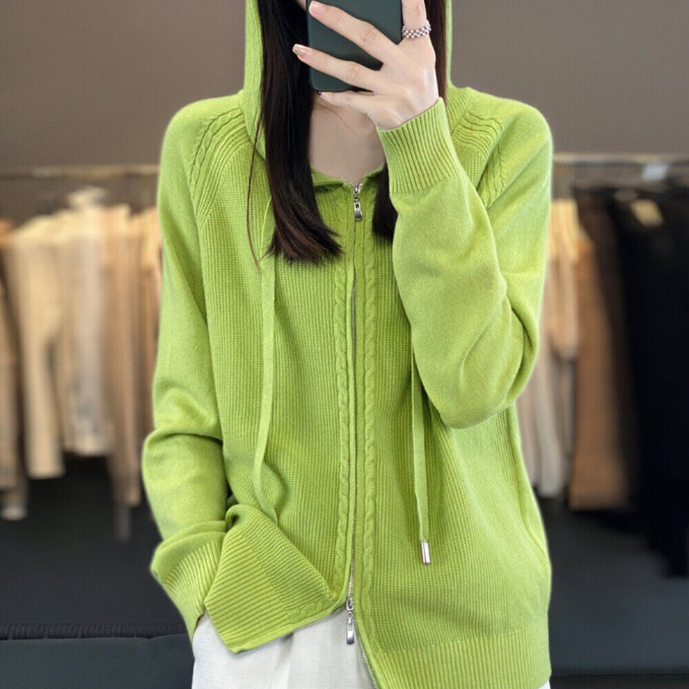 Sweat Ã Capuche ZippÃ Uni Pour Femme Sweat-Shirt Ã Capuche Avec Fermeture F-Vert-XXL