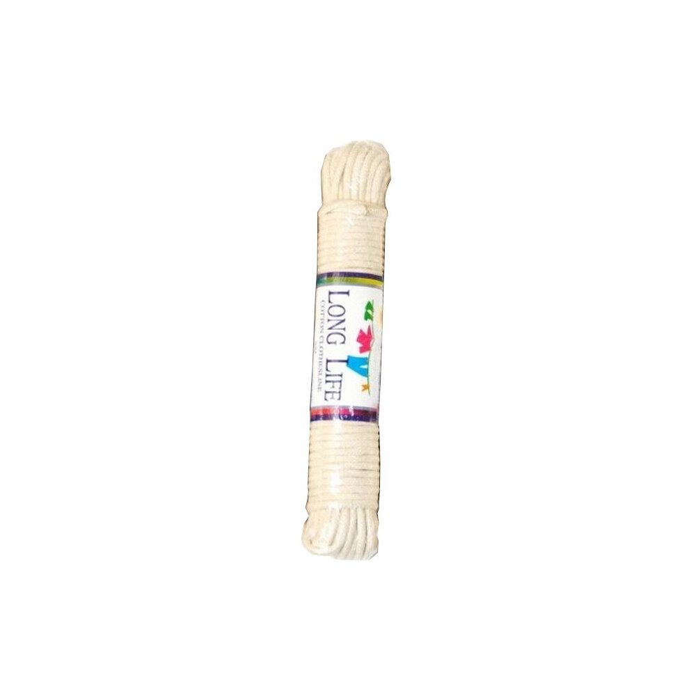 (10m, Cream) Everlasto LongLife Cotton Clothes Line