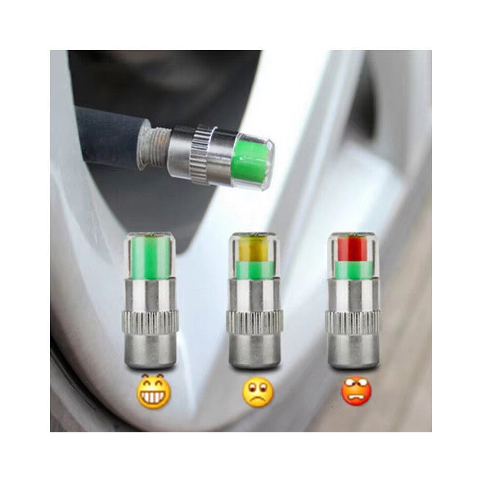 4pcs Car Tire Pressure Indicator Tire Pressure Gauge Indicator Alert Monitoring Valve Cap Sensor External Valve Detection-image-OPC-PFWW8NJ-NEW