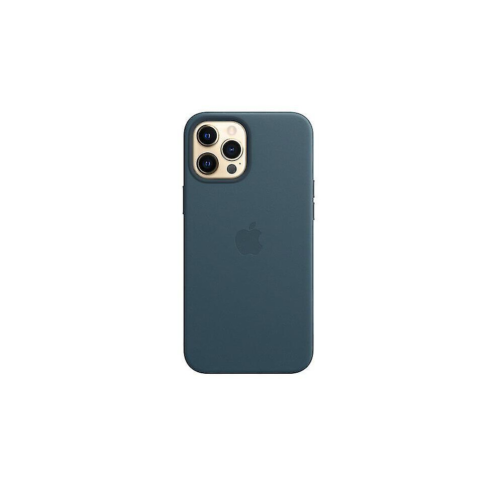 (Baltic ) Leather Phone Case For Iphone 12 Pro Max Leather Case With Magsafe Blue 8994439763044