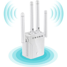 Wifi Extender Up To 1200mbps Repeater,covers Up To 4000 Sq.ft And 35 Devices,4 Antennas 360 Full Coverage Dual Band 2.4g And 5g Range Extender, Booste