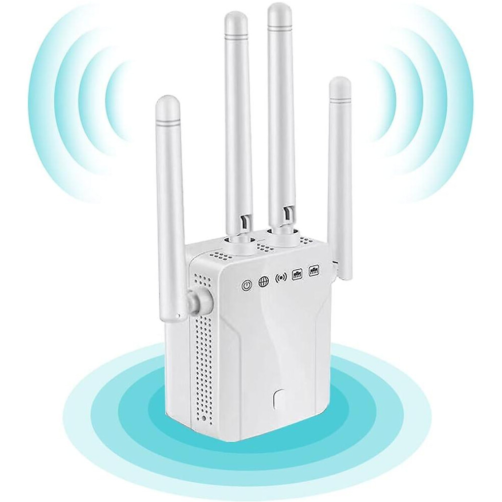 Wifi Extender Up To 1200Mbps Repeater,Covers Up To 4000 Sq.ft And 35 Devices,4 Antennas 360 Full Coverage Dual Band 2.4G And 5G Range Extender, Booste 8994439764591
