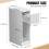 End Table Bedside Table Sofa Side Table with Drawer Nightstand Floor Storage Cabinet 4