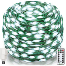 (Cool White) Outdoor Christmas Tree Lights 80m 800 Led Long Fairy Lights Mains Powered Waterproof Coloured Xmas String Lights 8 Modestimerremote For Indooroutsidew