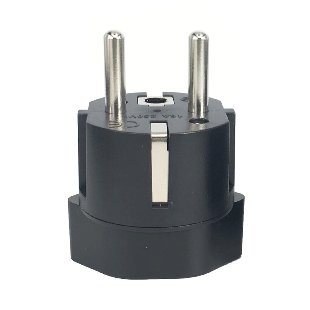 (Black) Swiss To European Plug Adapter 250v Socket Power Converter For France Germany