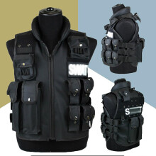 (L) 11 Pockets Tactical Vest Men Hunting Vest Outdoor Waistcaot Military Training Cs Waistcoat Swat Protective Modular Security Vest